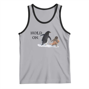 Baby Monkey Punch Viral Trend Tank Top Hold On TS14 Athletic Heather Black Print Your Wear