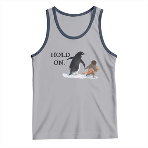 Baby Monkey Punch Viral Trend Tank Top Hold On TS14 Athletic Heather Navy Print Your Wear