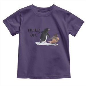 Baby Monkey Punch Viral Trend Toddler T Shirt Hold On TS14 Purple Print Your Wear