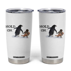Baby Monkey Punch Viral Trend Tumbler Cup Hold On TS14 White Print Your Wear