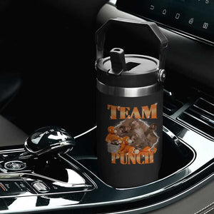 Viral Punch Monkey Flip Straw Tumbler Cute Baby Monkey With Plush Toy Meme TS14 Print Your Wear