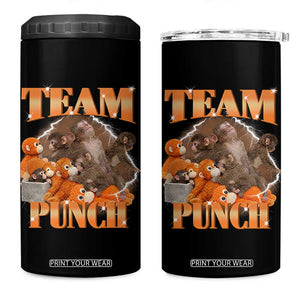 Viral Punch Monkey 4 in 1 Can Cooler Tumbler Cute Baby Monkey With Plush Toy Meme TS14 One Size: 16 oz Black Print Your Wear