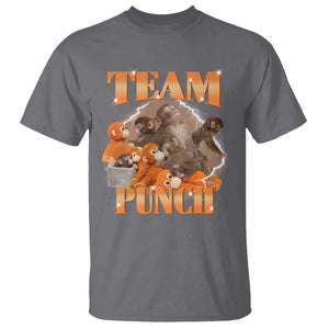 Viral Punch Monkey T Shirt Cute Baby Monkey With Plush Toy Meme TS14 Charcoal Print Your Wear