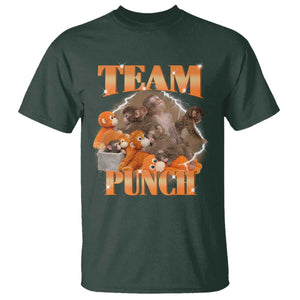 Viral Punch Monkey T Shirt Cute Baby Monkey With Plush Toy Meme TS14 Dark Forest Green Print Your Wear