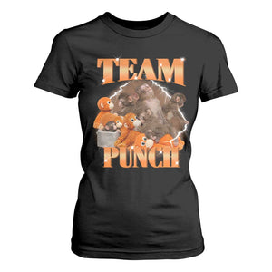 Viral Punch Monkey T Shirt For Women Cute Baby Monkey With Plush Toy Meme TS14 Black Print Your Wear