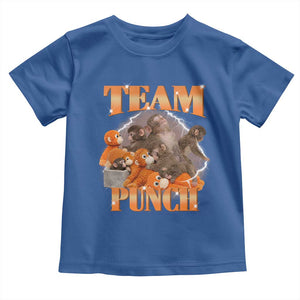Viral Punch Monkey Toddler T Shirt Cute Baby Monkey With Plush Toy Meme TS14 Royal Blue Print Your Wear