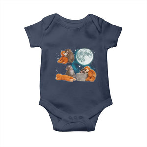 Baby Monkey Punch Baby Onesie Team Punch Monkey Viral Trend TS14 Navy Print Your Wear