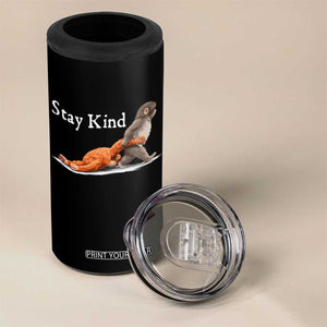 Punch Monkey Viral Trend 4 in 1 Can Cooler Tumbler Stay Kind TS14 Print Your Wear
