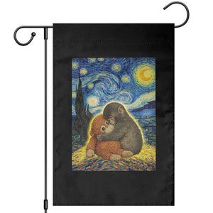 Punch Monkey Starry Night Viral Trend Garden Flag TS14 Black Print Your Wear