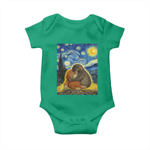 Punch Monkey Starry Night Viral Trend Baby Onesie TS14 Irish Green Print Your Wear