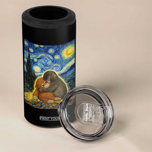 Punch Monkey Starry Night Viral Trend 4 in 1 Can Cooler Tumbler TS14 Print Your Wear