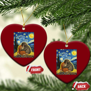 Punch Monkey Starry Night Viral Trend Ceramic Ornament TS14 Print Your Wear