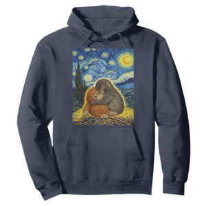 Punch Monkey Starry Night Viral Trend Hoodie TS14 Navy Print Your Wear