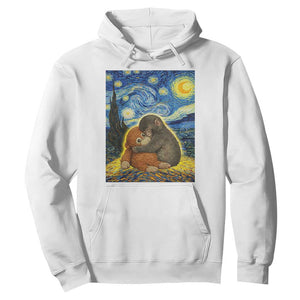 Punch Monkey Starry Night Viral Trend Hoodie TS14 White Print Your Wear
