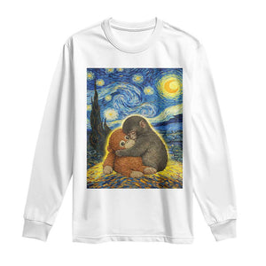Punch Monkey Starry Night Viral Trend Long Sleeve Shirt TS14 White Print Your Wear