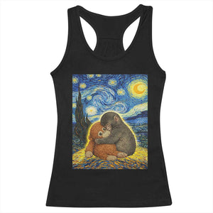 Punch Monkey Starry Night Viral Trend Racerback Tank Top TS14 Black Print Your Wear