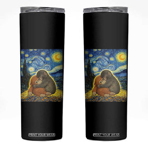 Punch Monkey Starry Night Viral Trend Skinny Tumbler TS14 Black Print Your Wear
