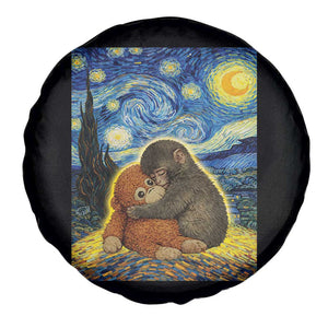 Punch Monkey Starry Night Viral Trend Spare Tire Cover TS14 Print Your Wear