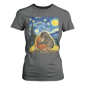 Punch Monkey Starry Night Viral Trend T Shirt For Women TS14 Dark Heather Print Your Wear