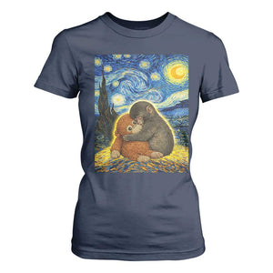 Punch Monkey Starry Night Viral Trend T Shirt For Women TS14 Navy Print Your Wear