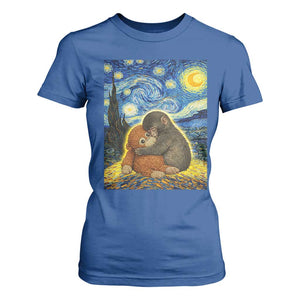 Punch Monkey Starry Night Viral Trend T Shirt For Women TS14 Royal Blue Print Your Wear