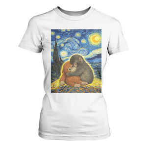 Punch Monkey Starry Night Viral Trend T Shirt For Women TS14 White Print Your Wear