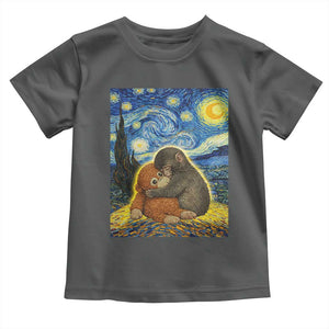 Punch Monkey Starry Night Viral Trend Toddler T Shirt TS14 Dark Heather Print Your Wear