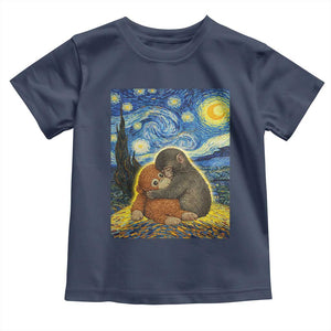 Punch Monkey Starry Night Viral Trend Toddler T Shirt TS14 Navy Print Your Wear
