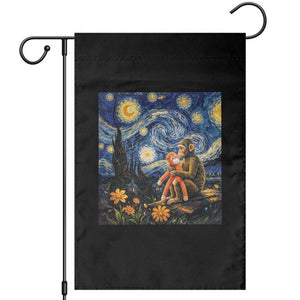 Baby Monkey Punch Starry Night Viral Trend Garden Flag TS14 Black Print Your Wear