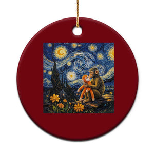 Baby Monkey Punch Starry Night Viral Trend Ceramic Ornament TS14 1pc Red Print Your Wear
