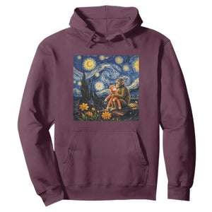 Baby Monkey Punch Starry Night Viral Trend Hoodie TS14 Maroon Print Your Wear