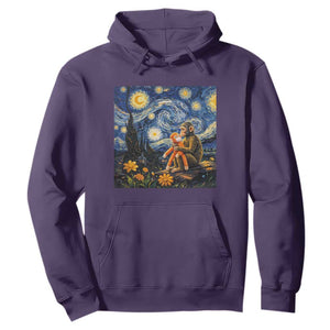 Baby Monkey Punch Starry Night Viral Trend Hoodie TS14 Purple Print Your Wear