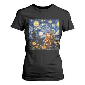 Baby Monkey Punch Starry Night Viral Trend T Shirt For Women TS14 Black Print Your Wear