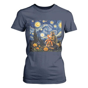 Baby Monkey Punch Starry Night Viral Trend T Shirt For Women TS14 Navy Print Your Wear