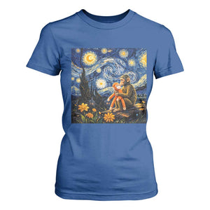 Baby Monkey Punch Starry Night Viral Trend T Shirt For Women TS14 Royal Blue Print Your Wear