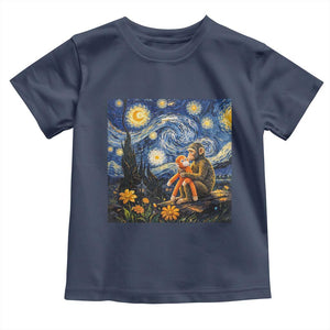 Baby Monkey Punch Starry Night Viral Trend Toddler T Shirt TS14 Navy Print Your Wear