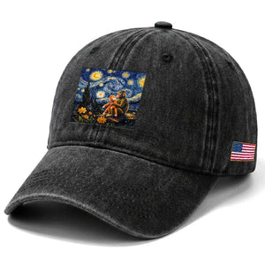 Baby Monkey Punch Starry Night Viral Trend Washed Cotton Baseball Cap TS14 Print Your Wear