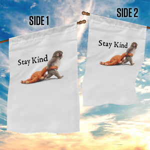 Punch The Monkey Meme Garden Flag Stay Kind TS14 Print Your Wear