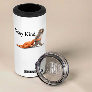 Punch The Monkey Meme 4 in 1 Can Cooler Tumbler Stay Kind TS14 Print Your Wear