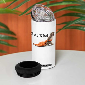 Punch The Monkey Meme 4 in 1 Can Cooler Tumbler Stay Kind TS14 Print Your Wear
