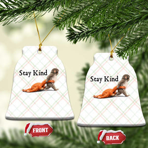 Punch The Monkey Meme Ceramic Ornament Stay Kind TS14 Print Your Wear