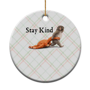 Punch The Monkey Meme Ceramic Ornament Stay Kind TS14 1pc Christmas Plaid Print Your Wear