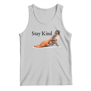 Punch The Monkey Meme Tank Top Stay Kind TS14 Ash Print Your Wear