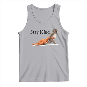 Punch The Monkey Meme Tank Top Stay Kind TS14 Athletic Heather Print Your Wear