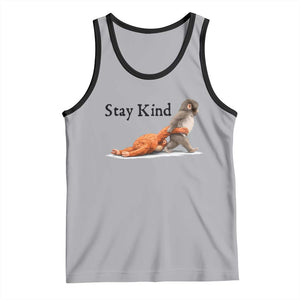 Punch The Monkey Meme Tank Top Stay Kind TS14 Athletic Heather Black Print Your Wear