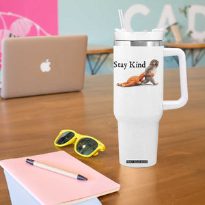 Punch The Monkey Meme Tumbler With Handle Stay Kind TS14 Print Your Wear