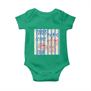 Tired Moms Coffee Club Baby Onesie Funny Mommy Mama Coffee Lover TS14 Irish Green Print Your Wear