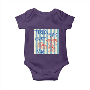 Tired Moms Coffee Club Baby Onesie Funny Mommy Mama Coffee Lover TS14 Purple Print Your Wear