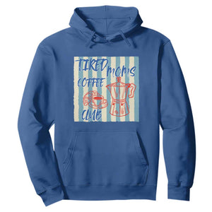 Tired Moms Coffee Club Hoodie Funny Mommy Mama Coffee Lover TS14 Royal Blue Print Your Wear