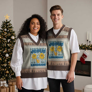 Jesus Lemonade V-Neck Knit Sweater Vest Life Gave Me Some Lemons TS14 Mocha Mousse Print Your Wear